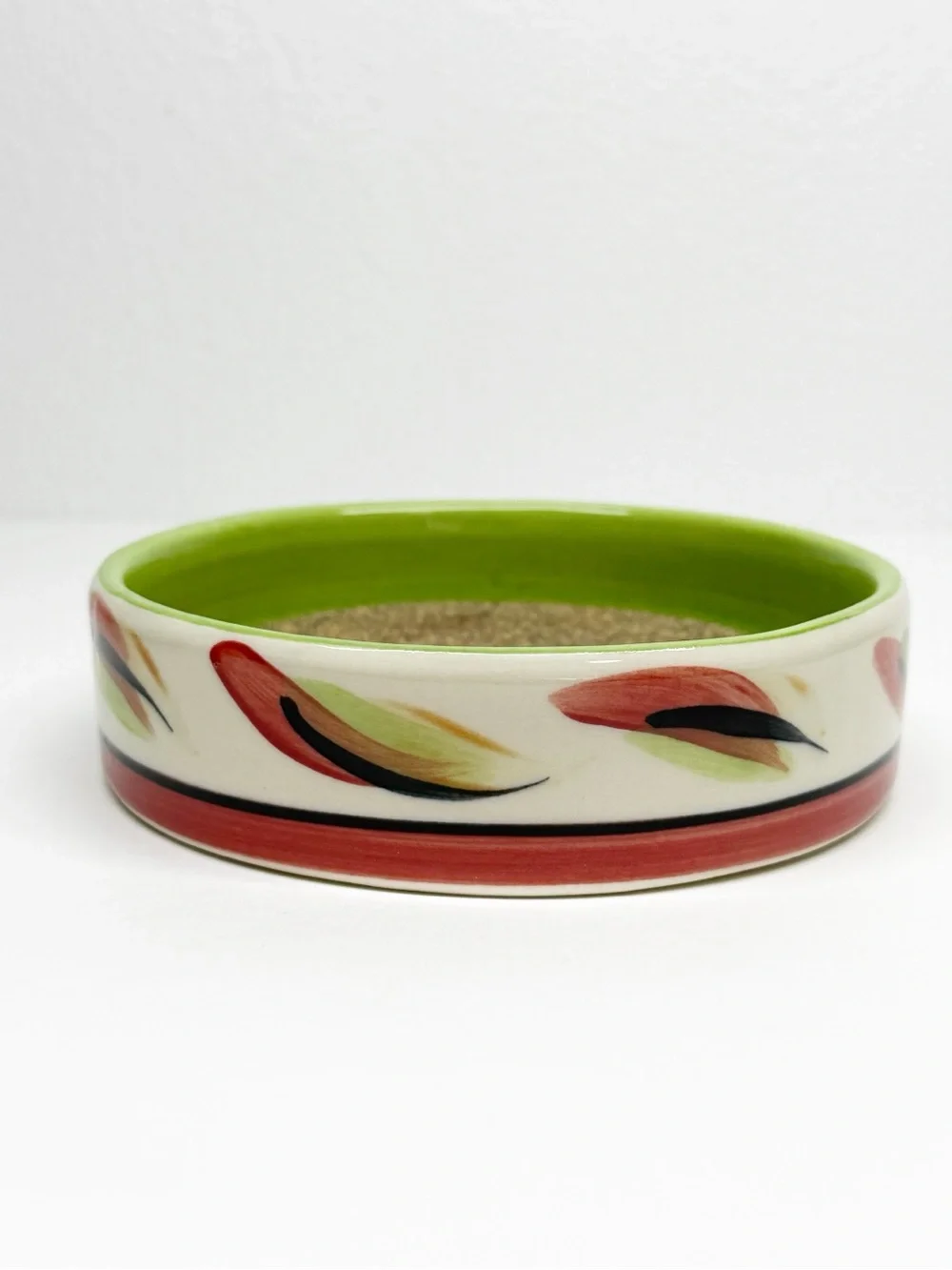 Y2K 2000 Gail Pittman Hand Painted Pottery Trinket Dish